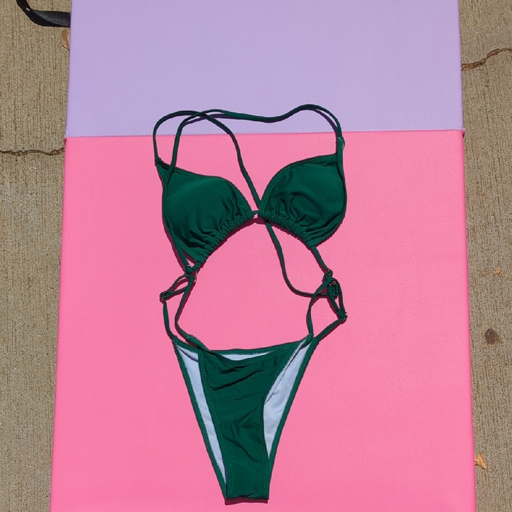 SHEIN Green One Piece Swimsuit